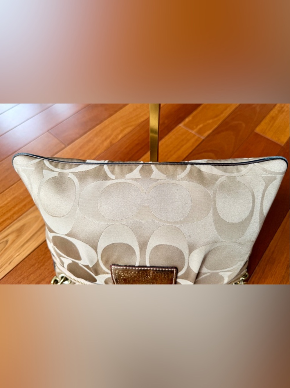 Coach Poppy Signature 2-Way Shoulder Bag with Signature Jacquard "C" Pattern - Picture 9 of 13